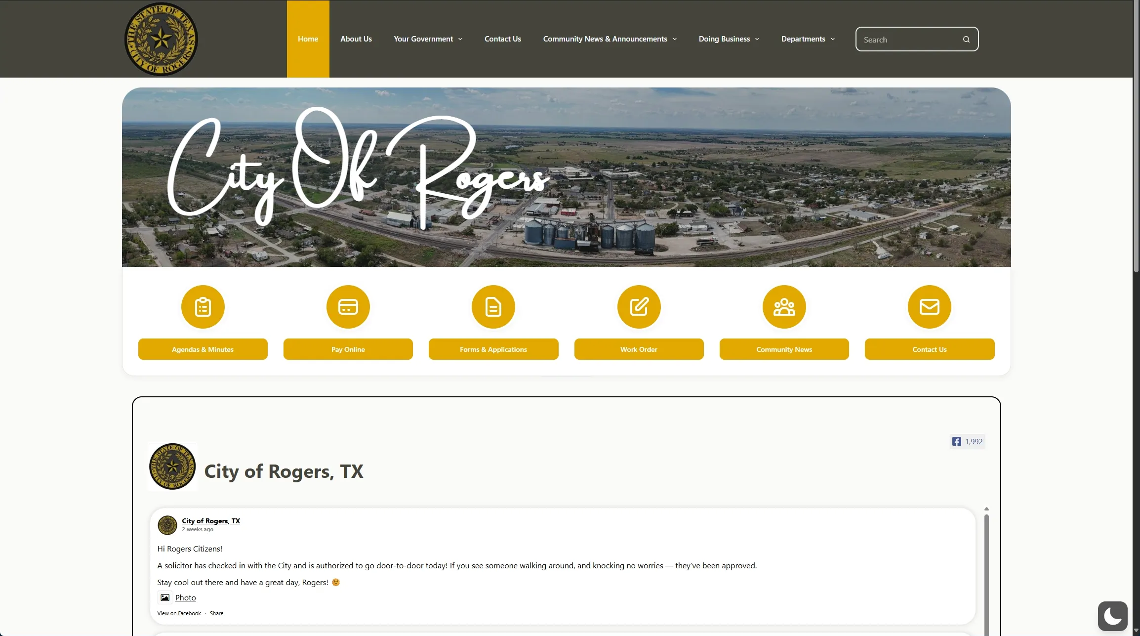 City of Rogers website