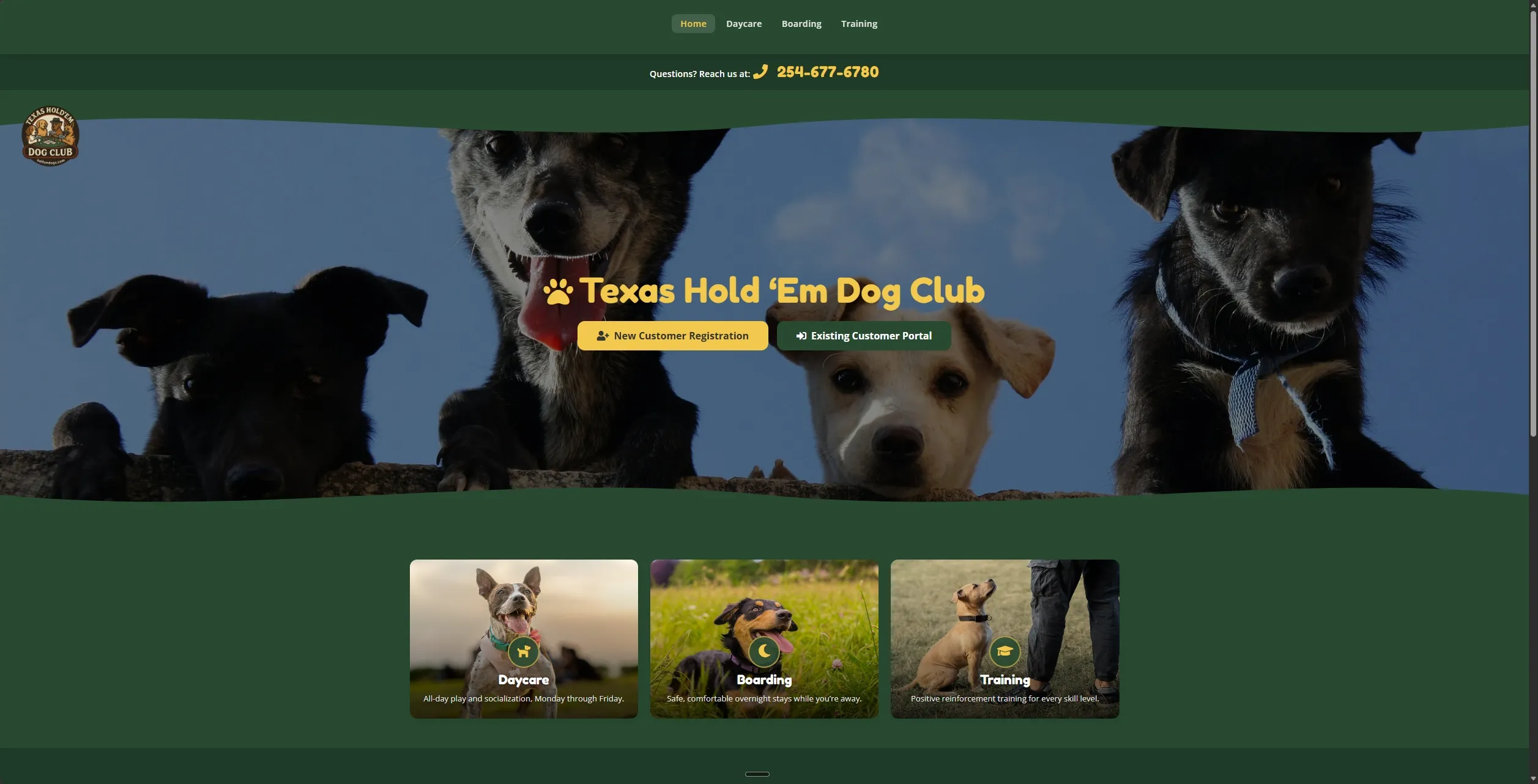 TX Hold Em Dog Club website by JoshBuilds.Tech