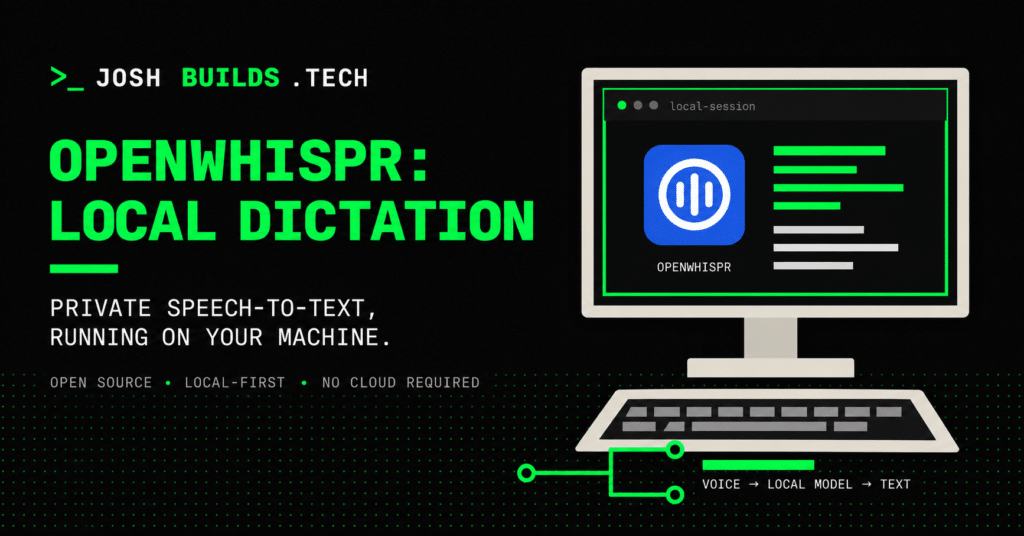 Computer screen displaying OpenWhispr software